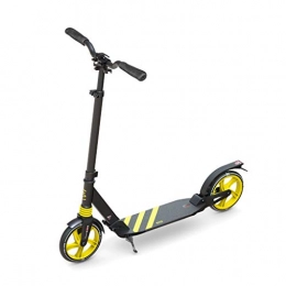 6KU Scooter for Kids 8 Years and Up, Scooter for Adults with Big Wheels +Suspension System, Quick-Release Folding, Height Adjustable, with Shoulder Strap, Gift Scooter for Kids Ages 6-12(Black/Yellow)