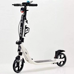 90GJ Scooter 90GJ Adult Scooter with Disc Handbrake, Lightweight Easy Folding Kick Scooter Street Push Scooter with Dual Suspension Adjustable Handlebar, 200mm Wheels Carry Strap for Adults Teens Ages 12+