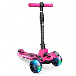 LQ&XL Scooter A Scooter Suitable for Girls and Boys Aged 1-12, Height Adjustable in 3 Levels, LED Flashing Wheels, Non-Slip Deck, Maximum Load 50 kg -B / C