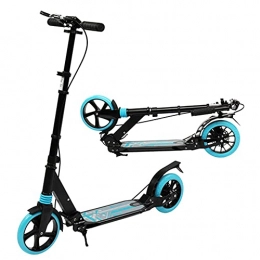 Adult Kick Scooter with Disc Handbrake, Folding Scooter Street Lightweight Portable Push Scooter with Dual Suspension Adjustable Handlebar, 7.9" PU Wheels for Adults Teens Ages 10+