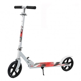 LQ&XL Scooter Adult Scooters, Two-Wheeled Scooters for Teenagers Over 8 Years Old, PU Shock Wheels, T-bar Scooters, Dual Brakes, 4-Level Height Adjustable, Foldable, high Load-Bearing -B / C
