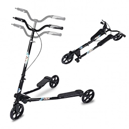 AOODIL Scooter AOODIL 3 Wheel Foldable Scooter Swing Scooter Tri Slider Kick Wiggle Scooters Push Drifting with Adjustable Handle for Boys / Girls Age 8 Years Old and Up