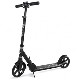 BELEEV Scooter Beleev Scooters for Adults, Foldable Kids Kick Scooter 2 Wheel, Shock Absorption Mechanism, Large 200mm Wheels Great Scooters for Kids Adults and Teens, with Carry Strap (Black)