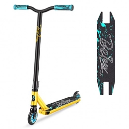 BELEEV Scooter BELEEV Stunt Scooter, Complete Pro Trick Scooter for Kids Boys and Girls, 100mm Aluminium Core Wheels and ABEC-9 Entry Level Freestyle Kick Scooters for Beginner and Adults (Teal)