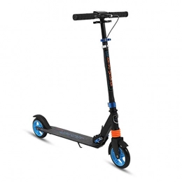 DUANYR-Scooter Scooter Black Light Weight Adult City Push Wheel Scooter, City Comfort Suspension, with Carry Strap, Hand Brake, Foldable Handle, Instant Fold to Carry Folding Frame