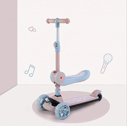 BYOUQ Scooter BYOUQ 2 In 1 Stand Cruise Kick Scooters, Child / Toddlers Toy Folding 3 Wheeled Scooter 3 Gear Adjustment Handle, Flashing Wheel Lights Balance Scooter For 2-12 Year Old For Boys / Girls