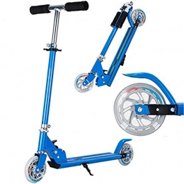 Kick Scooters Scooter CHUNLAN Blue Children's Scooter Folding Non-slip Pedal 2 Wheels Girl City Scooter Foot Brake Adjustable Boy Outdoor Park