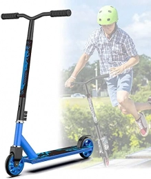 NXQMKJ Scooter Cool stunt cars extreme sports scooter two wheels pedal scooter with 360 ° rotation / easy to use / frosted / non-slip for teenage children-aluminum core wheel blue