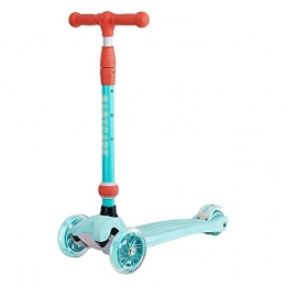 CQILONG-Scooter's Scooter CQILONG Child Scooter, Aluminum Alloy T-bar Scooter, Easy to Operate PU Wear-resistant Wheel Accept Children of Different Ages (Color : Blue, Size : 22X53X68cm)