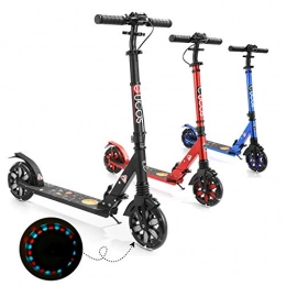 CUCOS Scooter CUCOS Scooter for Kids / Teens Ages 6-12 with Flashing PU Wheels, Foldable Scooter 4 Adjustable Height, 2 Wheel Scooter with Handbrake