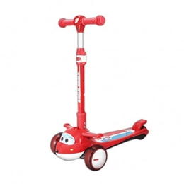 Dzwyc Scooter Dzwyc Scooter Gravity Steering System Flash Three Rounds Scooters for Kids Toddler Scooter-Deluxe Aluminum 3 Wheel Glider W / Kick, Lean 2 Turn Wheels Three-scooters (Color : Red)