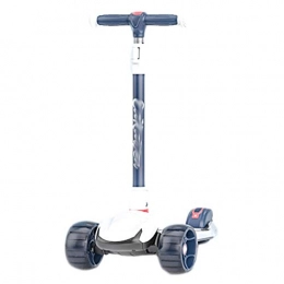 Dzwyc Scooter Dzwyc Scooter Gravity Steering System Kids Kick Scooter With Adjustable Height Scooter, Lean To Steer, Widened LED Wheels for Children Age 3-12 Years Old Three-scooters (Color : White)