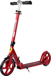 Ferrari Adult Scooter Large Wheels Foldable City Scooter for Adults and Children Red Black Scooter