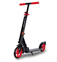 TBTBZXCV Scooter Folding Kick Scooters for Teens and Kids, Lightweight Scooters for Kids 6-8 Years Old and Up, Big Wheels Height-Adjustable Teen Scooters Quick Folding 220Lbs Max Load Scooters Red