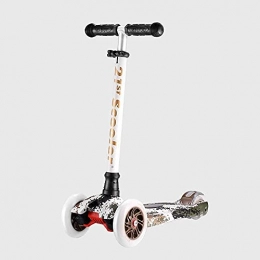 EURYTKS Scooter Freestyle Scooter, 3-6-12 Year Old Four-wheeled Scooter Multifunctional Miniature Children's Scooter Fashion Graffiti Appearance Four-wheel Flash Can Be Lifted And Removed Male Girl Kick Scooter