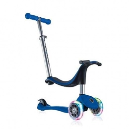 Plum® Scooter Globber Evo 4 in 1 Scooter Ride On with Light Up Wheels - Navy Blue