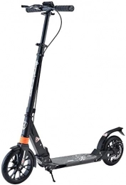 GTJF Scooter GTJF Kick Scooters Folding Adult Kick Scooter With Big Wheels And Disc Hand Brakes Teens Children Adjustable Push Scooter For Pavement / Urban Community / Suburban Load 220lbs (Color : Black)