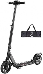 HAO KEAI Scooter HAO KEAI Kick Scooters for Teens / Adults Scooters Adult Adult Kick With Big Wheels And Disc Hand Brake Folding Dual Suspension Commuter Adjustable Height Supports 220 Lbs (Color : Black)