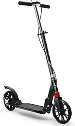 HAO KEAI Scooter HAO KEAI Kick Scooters for Teens / Adults Scooters Adult Adult Kick With Big Wheels And Disc Handbrake Foldable Dual Suspension Commuter Height Adjustable Max Load 220lbs (Color : Black)