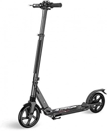 HAO KEAI Scooter HAO KEAI Kick Scooters for Teens / Adults Scooters Adult Adult Kick With Hand Brake - Big Wheels Folding Commuter With Kickstand Adjustable Height - Supports 330 Lbs (Color : Black)