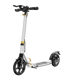 HJKJ Scooter HJKJ Fashionable Youth / adult Scooter, City To Work Campus Scooter Two-wheel Scooter Foldable Convenient for Short Distance and Easy To Carry White