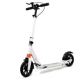 HJKJ Scooter HJKJ Simple Adult Scooter, Portable Folding Scooter for Daily Commuting and Short Trips Lifting Two-wheeled Scooter White