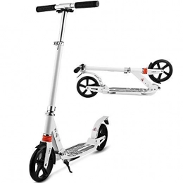 HJRD Scooter HJRD Adult Scooter Easy Folding, Lightweight Kick Scooter with Rear Fender Brake, 200mm Big Wheels, 8" PU Wheels, Dual Suspension, for Teens