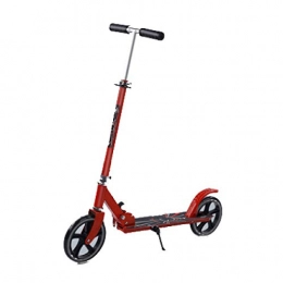 HUYYA Kick Scooter for Adult, Quick-Release Folding System and Adjustable Height Kick Scooter, Alloy Anti-Slip Deck -Bike-Style Grips, Lightweight, Max Load 150kg/330lb,red