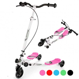 HYPOAI Scooter HYPOAI Kick Scooter Swing Scooter Adjustable 3 Wheels Foldable Wiggle Scooter Drifter for Boys and Girls Age 5 Years Old and Up (Pink)