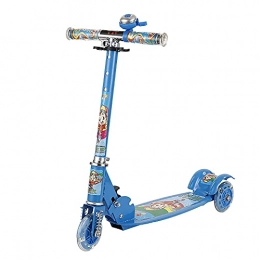 JJ-SHOP Children’s Scooter,Two-wheeled Scooter With Shock Absorption, Foldable Flashing Wheels, Widened Bottom Plate For Children Age 3-8 Years Old