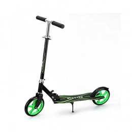 Kasan Adult City Scooter Big Two Wheel Commuter,Teenager Foldable 4 Levels Adjustable Height 2-Wheel Kick Scooter for Teens Young Women Men 200Mm Big Wheels,Black,86x14x78cm