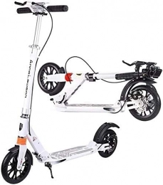 HAO KEAI Scooter Kick Scooters for Teens / Adults Scooters Adult Folding Adult Kick With Big Wheels Disc Hand Brake Deluxe Dual Suspension Commuter Glider Adjustable Height W / Kickstand 220lbs Capacity ( Color : White )