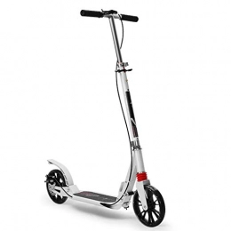 Kick Scooters Scooter Kick scooters Outdoor Adults with 2 Big Wheels, Lightweight Folding Stunt Scooters, for Women Men City Commuter (Color : White)