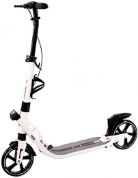 LLNZQ Scooter LLNZQ Adult scooter Adult Kick Scooter With Big Wheels Hand Brake Folding Dual Suspension Commuter Scooter Height Adjustable Supports 220 Lbs WJHCDDA (Color : White)