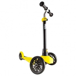 LMK Scooter LMK Scooter, Outdoor Sports Scooter, Boy and Girls, Adjustable with Wide Pedal Rear Brake, 20 Kg Capacity, Lightweight Easy Assembled Board Adult Student Toy Balance Car Mini, Red, Yellow