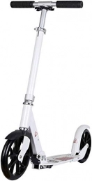 lqgpsx Scooter lqgpsx Folding Adult Kick Scooter With Big Wheels - Height Adjustable Kickstand, Birthday Gifts for Women / Men / Teens / Kids, Supports 220 lbs (Color : White)