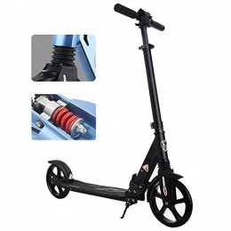 LXLA - Adult Kick Scooter Scooter LXLA Portable Folding Adult Kick Scooter with Kickstand, Dual Suspension Unisex Push Scooter f Commuting / Leisure / Transportation, Gift for Girls and Boys (Color : Black)