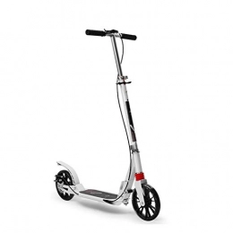 LYC Scooter LYC Folding Kick Scooter For Adult Teens Adjustable With Handbrake And Big Wheels, Road Work School (Color : White, Size : A)