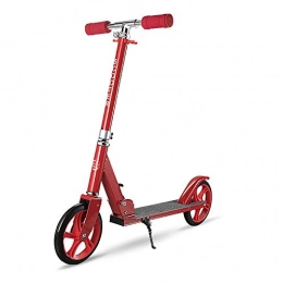 LYC Scooter LYC Kick Scooter For Adult Teens Foldable And Adjustable With Big Wheels, Road Work School (Color : Red)