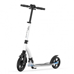 LYC Scooter LYC Kick Scooter For Adult Teens Foldable And Adjustable With Big Wheels, Road Work School (Color : White)