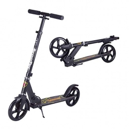 LYC Scooter LYC Outdoor Riding Portable Scooter-Adult Kick Scooter with Big Wheels - Folding Commuter Scooter for Youth Kids, Adjustable Height - Supports 100 Kg, (Color : Black)