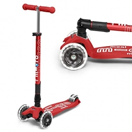 Micro Scooter Micro Maxi Deluxe Foldable Red Led Scooter