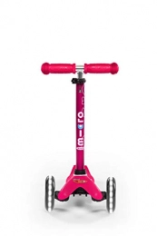 Micro Scooter Micro Mini Led Deluxe Light Up Scooter Pink 2-5 Years Tilt And Lean Toddler Girls Childrens 3 Wheel