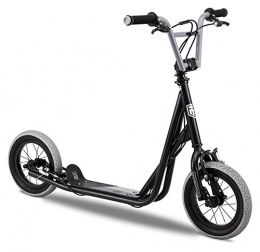 Mongoose Scooter Mongoose Trace Youth / Adult Kick Scooter Folding and Non-Folding Design, Regular, Lighted, and Air Filled Wheels, Multiple Colors, Black (R6331AZA)