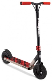 Mongoose Scooter Mongoose Tread Youth / Adult Freestyle Dirt Kick Scooter, Ages 8 Years and Up, Air Filled Tires, Max Rider Weight 220 Pounds, Black / Red