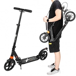 Msoah Kick Scooter for Adults, Foldable Adult Teens City Scooter Adjustable Push Scooter with Kickstand, 3-Level Height Adjustable,for Boys Girls Adults Teens Ages 8+