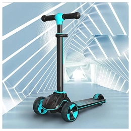 YUNLILI Scooter Multi-purpose Children's Scooter is Suitable for Boys and Girls Aged 2-12. The 3-Wheel Scooter is Foldable with Handlebars and 4-Speed Adjustable Height PU Flashing Wheels which can Load 100KG -B / A