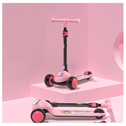 YUNLILI Scooter Multi-purpose Children's Scooter Three-Wheeled Folding Scooter Environmentally Friendly Material Gravity Steering Suitable for Boys and Girls Scooters with a Load-Bearing Capacity of 80KG -B / A