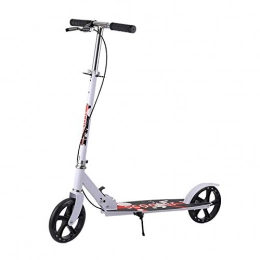 MYAOU Scooter MYAOU Two-Wheeled Scooter Adult City Work Kids Stunt Scooter Dual Suspension Folding Trick Scooter with 200MM Alloy Wheels (White, Black)