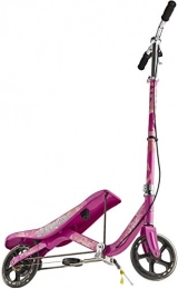 Rockboard RBX | Kids Exercise Scooter. flywheel powered kick scooter with brakes and air suspension (Glam Pink)
